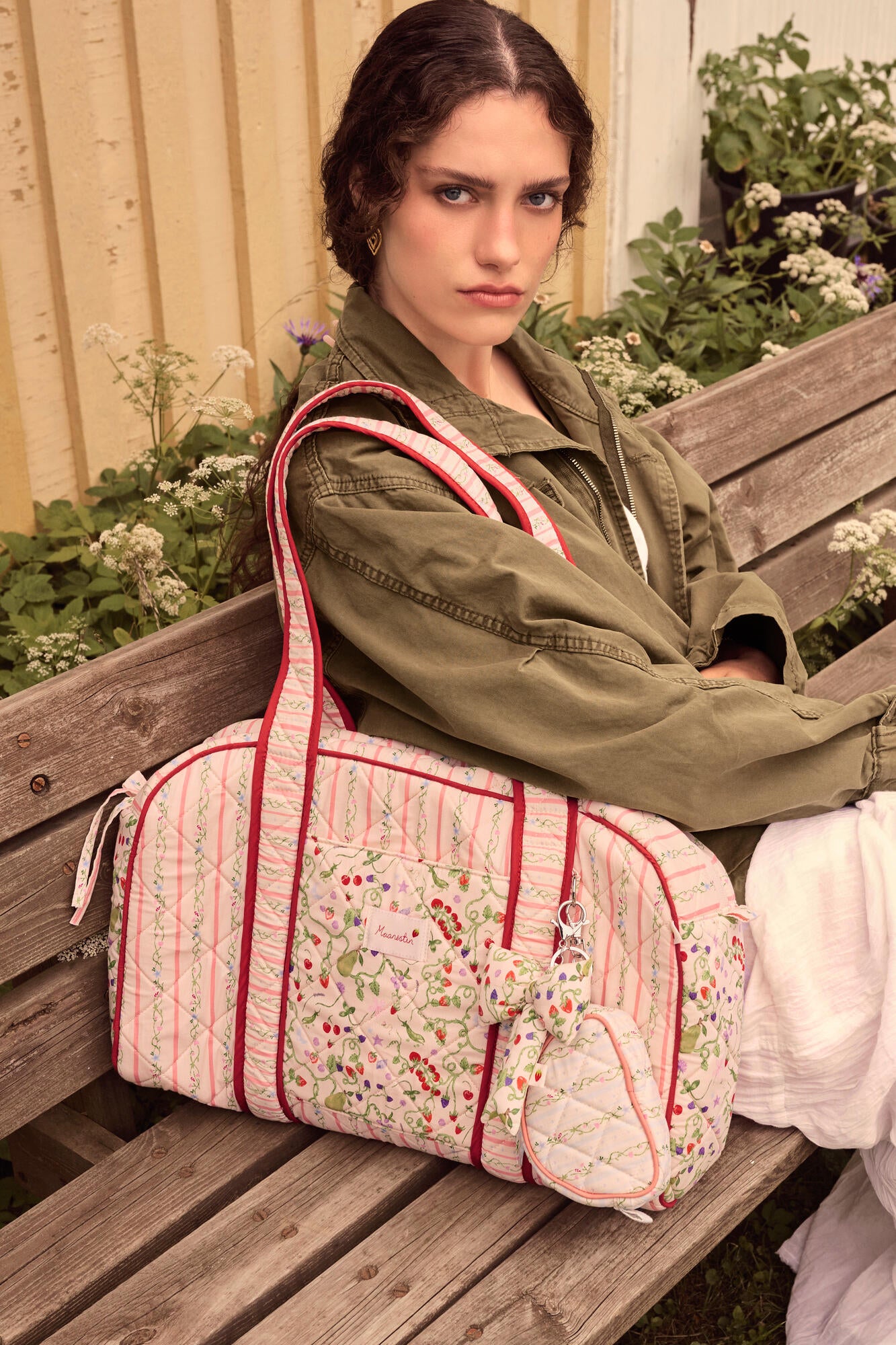 Suvi Quilted taske - Summer Stripes Peach